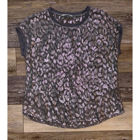 EUC Rosemunde Women's Sleeveless Dark Silver Metallic Top Size EU40/US 8 - Picture 1 of 6